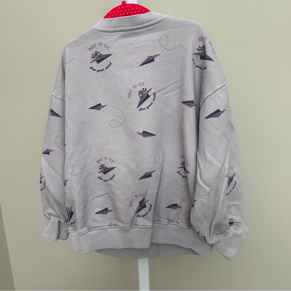 THE SUNDAY COLLECTIVE kids Weekend Airplane Graphic Sweatshirt, Purple size 8-9 - Picture 3 of 6